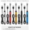 USB rechargeable electric arc lighter available in blue gold black red and silver colours